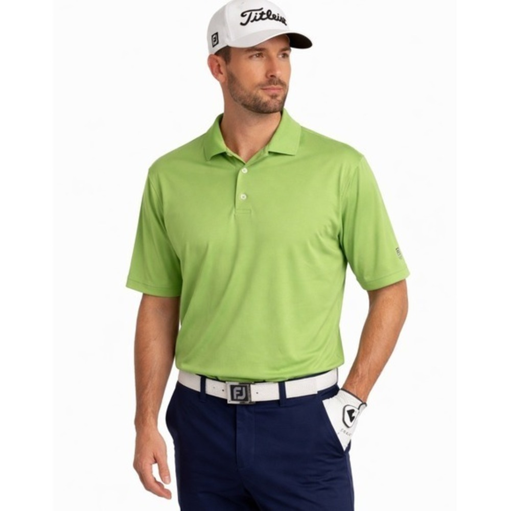 FootJoy‎ Micro-Floral Lisle Self Collar Golf Polo Size L